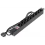 DELTA PD-8/RACK-N 8-ių lizdų 1U 19 inch stelažinis maitinimo skirstytuvas (PDU) - 230V 16A 3680W Schuko