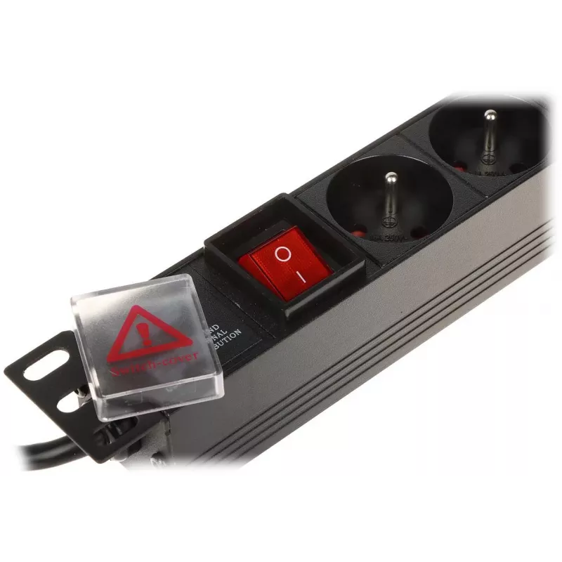 DELTA PD-8/R-IEC Power Strip 8 Outlets Surge Protection 230V 10A Black