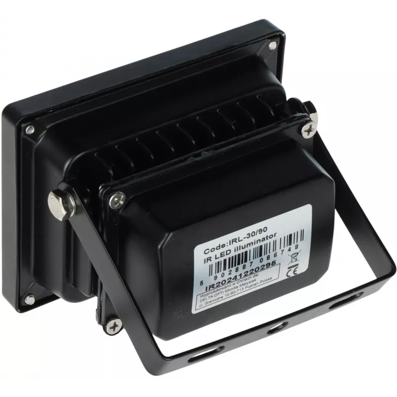 DELTA lauko IR apšvietimo įrenginys IRL-30/90 30m 90° 850nm 12V DC IP66 juodas