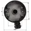 DELTA STG-1280ZJ-DM46(BLACK) Jungiamoji dėžutė / Kameros laikiklis, juoda, aliuminio lydinys