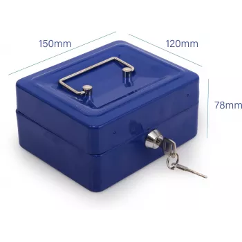 RED EAGLE BOX-150 Metal Cash Box with Key Lock, Red