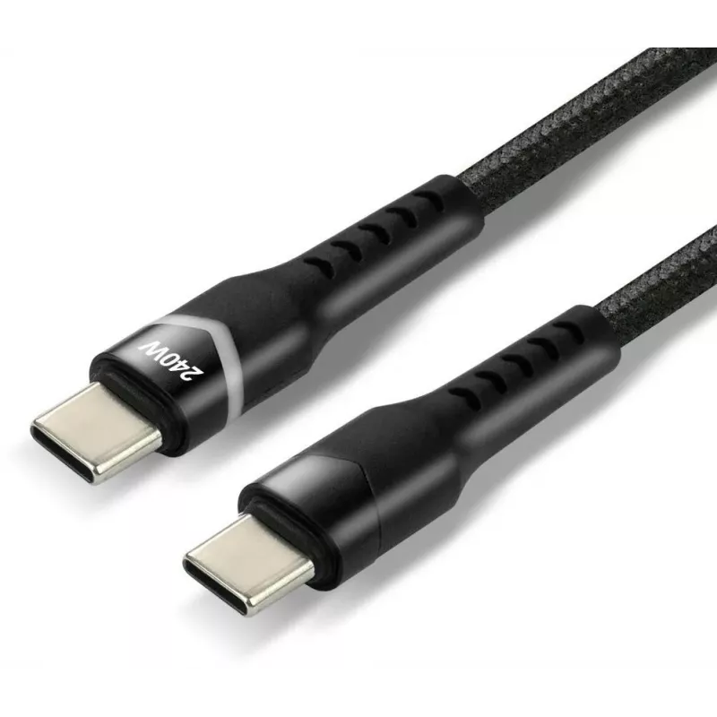 EVERACTIVE USB-C į USB-C laidas CBB-1PDRS 100cm 48V 5A 240W RGB LED
