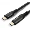 USB-C į USB-C laidas su LCD galios ekranu, 3m, 45W PD, juodas