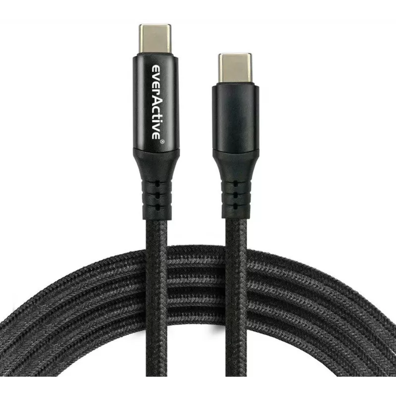 USB-C į USB-C laidas 2m 100W LCD galios ekranas everActive CBB-2PD5L