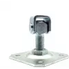PSG Adjustable Weld-on Hinge 61.019.01 su Montavimo Plokšte 100x100x4mm - M20 Sriegis (Cinkuota Akis)