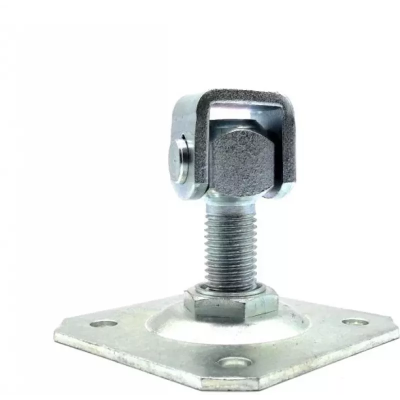 PSG Adjustable Weld-on Hinge 61.019.01 su Montavimo Plokšte 100x100x4mm - M20 Sriegis (Cinkuota Akis)