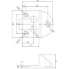 PSG 61.191 Užsukamas vartų stabdiklis (130x150/H65) su gumine danga