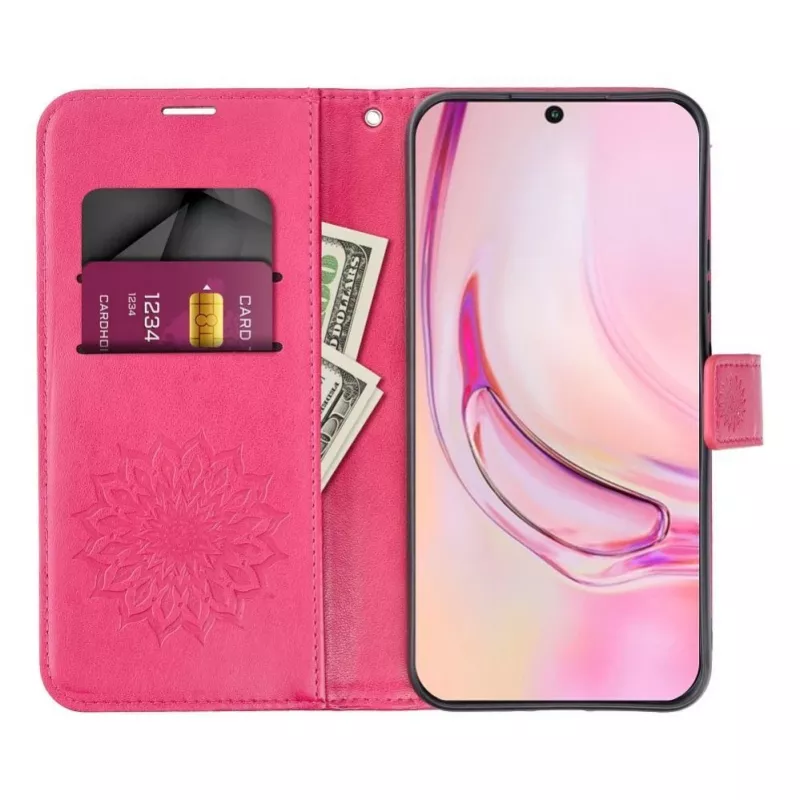 OEM Flip Case, skirtas iPhone 17 / 18 Mezzo Book Mandala Magenta