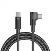 Forcell F-Energy CC-1Deg USB-C į USB-C laidas 100W PD QC4.0 5A 2m Juodas 90° Kampus