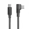 Forcell F-Energy CC-1Deg USB-C į USB-C laidas 100W PD QC4.0 5A 2m Juodas 90° Kampus