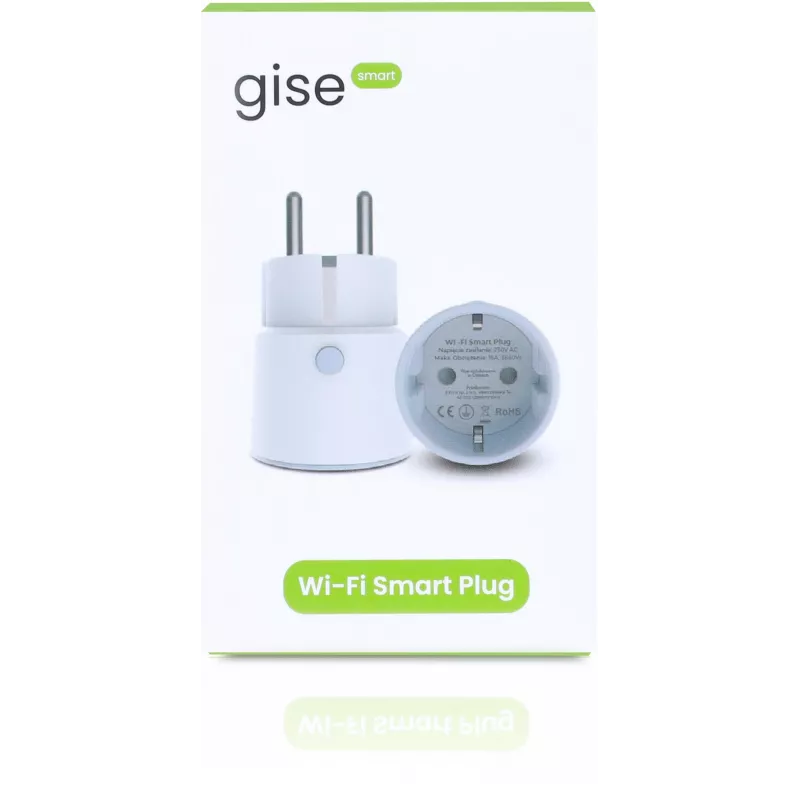 GISE SP-02 Smart Wi-Fi kištukas su energijos stebėjimu, 16A, 3680W, suderinamas su Tuya