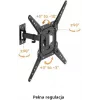 GETFORT GF-FM2365-30 Full-Motion TV laikiklis LED/LCD 23-65 colių, 30kg, VESA 400x400, juodas