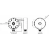 MITON MT-P1280-D21-B paviršinio montavimo jungiamoji dėžutė, pilka (RAL 7035), IP65, IK07, ABS