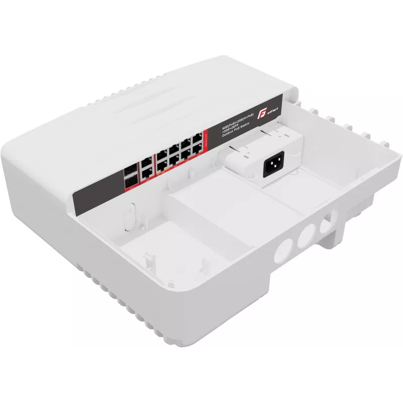 GETFORT GF-6222-GGUF-PO 8 prievadų lauko PoE+ jungiklis (6x PoE+ 10/100/1000Mbps + 2x 10/100/1000Mbps + 2x SFP) IP65, 120W