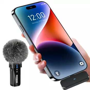 MOZOS MX2-SINGLE belaidis segamasis mikrofonas telefonams, 2,4 GHz, USB-C