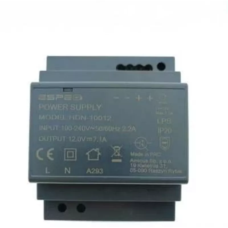 ESPE HDN-10012 DIN bėgio maitinimo šaltinis 12V 85W 7.1A