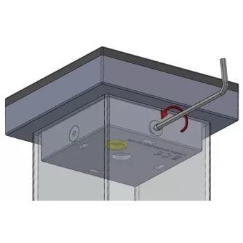 LED įspėjamoji lemputė Proxima SŁUPKOWA gintarinė 12-230V AC/DC IP54