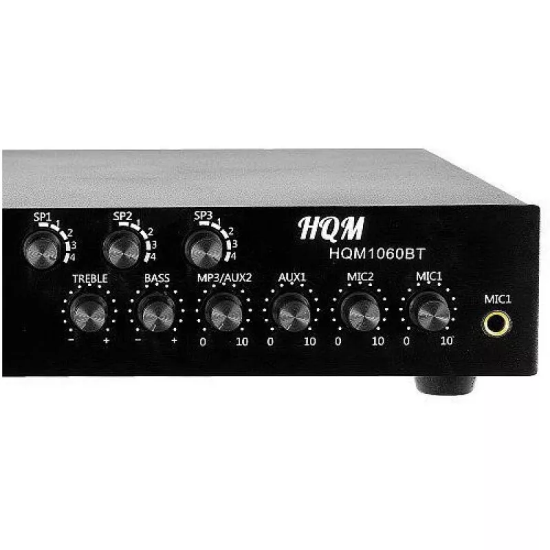 HQM HQM1060BT/S 60W PA stiprintuvas su Bluetooth, USB, SD, FM radiju
