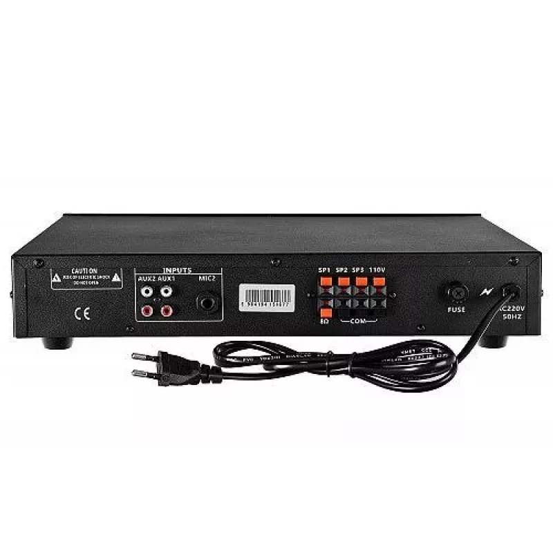 HQM HQM1060BT/S 60W PA stiprintuvas su Bluetooth, USB, SD, FM radiju