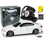 LEAN TOYS nuotoliniu valdymu BMW M3 baltas 2.4G vairo pultas 1:18 garsas šviesos