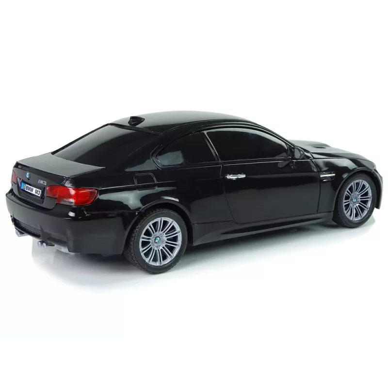 LEAN TOYS nuotoliniu valdymu BMW M3 juodas 2.4G vairo pultas 1:18 garsas šviesos