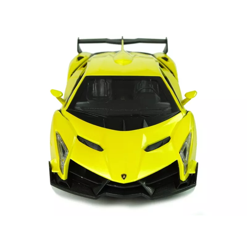 LEAN TOYS nuotoliniu valdymu valdomas Lamborghini Veneno geltonas 2,4 GHz vairo pulteliu RC automobilis su garsu ir šviesomis