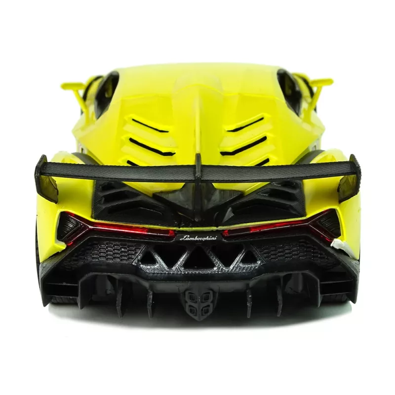 LEAN TOYS nuotoliniu valdymu valdomas Lamborghini Veneno geltonas 2,4 GHz vairo pulteliu RC automobilis su garsu ir šviesomis