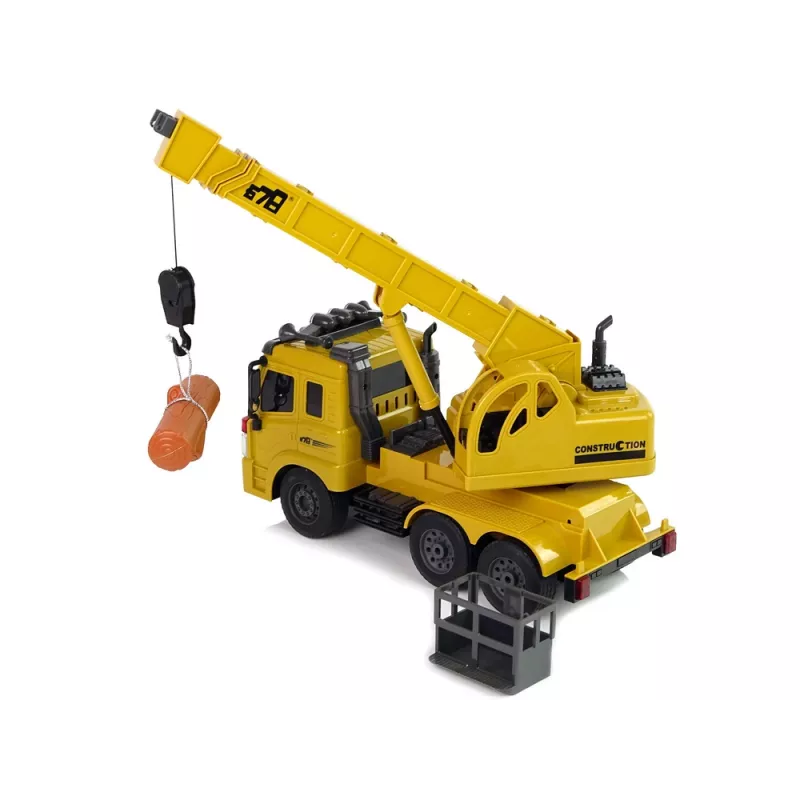 LEAN TOYS nuotoliniu valdymu sunkvežimis 1:20 krano keltuvas Pilot 2.4G garsas šviesos