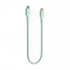 Green Cell PowerStream USB-C į USB-C laidas 100W 2m Mėtų žalia