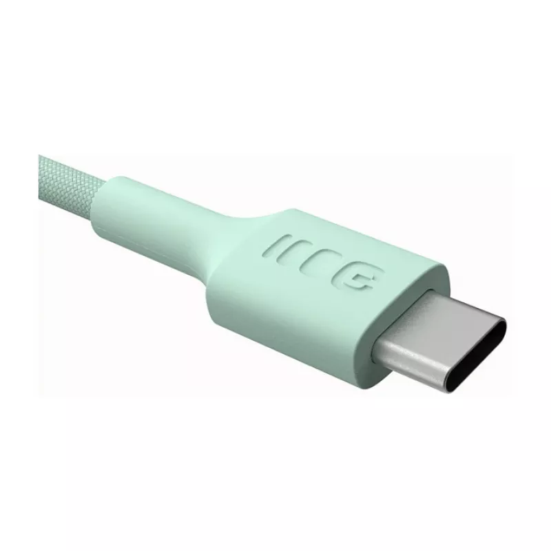 Green Cell PowerStream USB-C į USB-C laidas 100W 2m Mėtų žalia