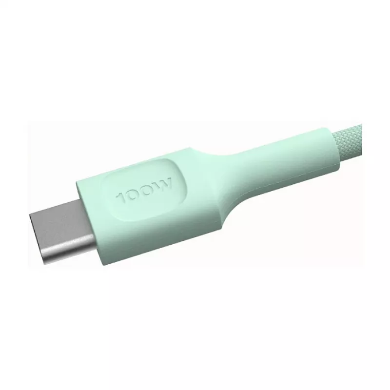 Green Cell PowerStream USB-C į USB-C laidas 100W 2m Mėtų žalia