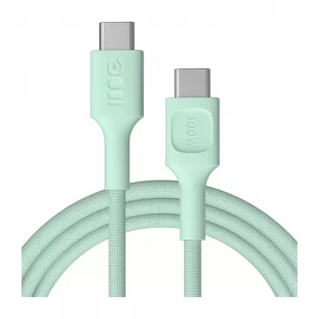 Green Cell PowerStream USB-C į USB-C laidas 100W 2m Mėtų žalia