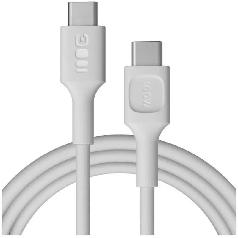 GREEN CELL PowerFlex USB-C į USB-C laidas 2m 100W PD Snow White