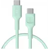 Green Cell PowerFlex Fast Charging USB-C to USB-C Cable 100W 0.3m Mint Green