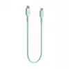 Green Cell PowerFlex Fast Charging USB-C to USB-C Cable 100W 0.3m Mint Green