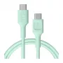 Green Cell PowerFlex Fast Charging USB Type-C to USB Type-C Cable 100W Mint Green 1.2m