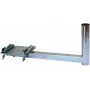 CORAB UBU-38/450-H Universalus balkoninis laikiklis palydovinėms, antžeminėms ir LTE antenoms, 38 mm stiebo skersmuo, 450 mm iškyša, karštai cinkuotas plienas, metalo pilka