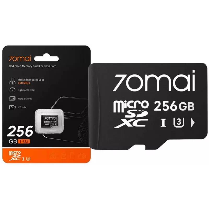 70mai X800 Omni 4K vaizdo registratorius juodas + 256GB SD kortelė