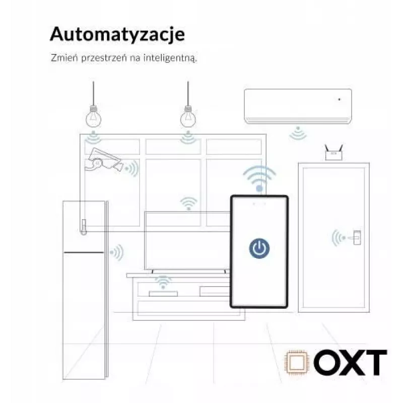 OXT T220P Wi-Fi relių modulis, 1 grandinė, 16 A, energijos matavimas, Tuya