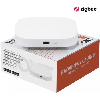 OXT T165 USB ZigBee Tuya milimetrinių bangų radaro buvimo ir šviesumo jutiklis