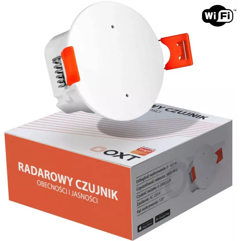 OXT T150 mmWave Radar Presence & Brightness Sensor 230V WiFi Tuya Smart Life