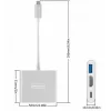 ZENWIRE BYL-2008N 3-in-1 MHL Hub USB-C į HDMI 4K adapteris, kosminė pilka
