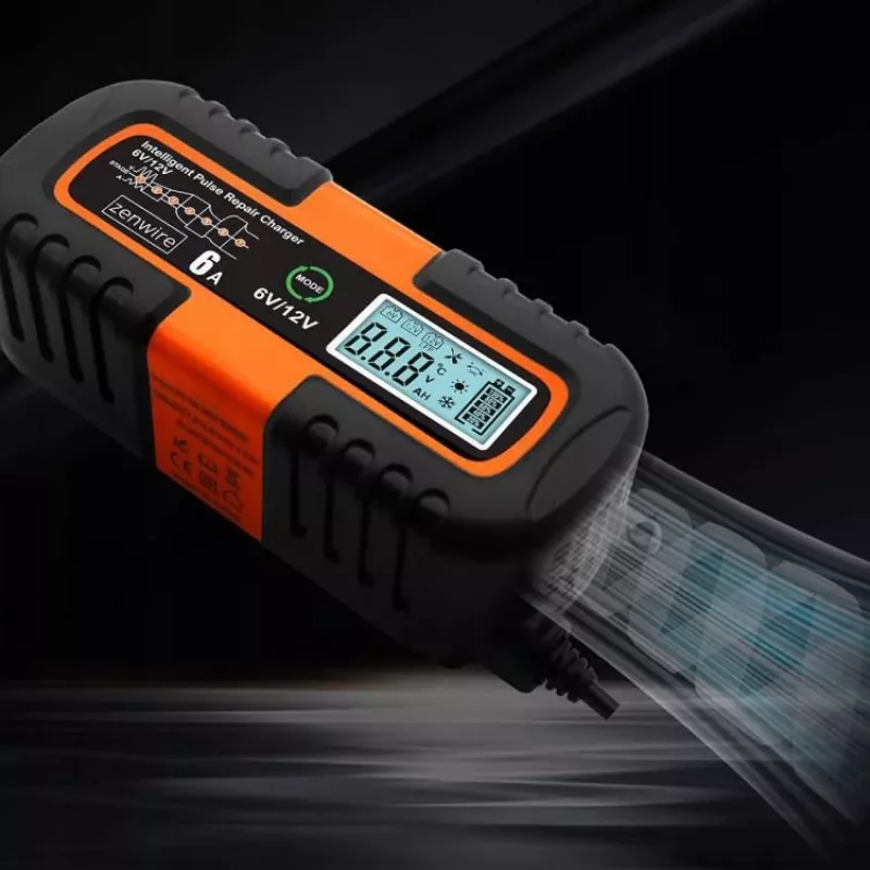 ZENWIRE JMD-6S 6V/12V 6A protingas akumuliatoriaus įkroviklis su atkūrimo funkcija AGM GEL švino-rūgšties akumuliatoriams