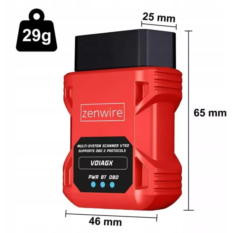 OBD2 diagnostinis skaitytuvas ELM327 VDiagX V016 Bluetooth sąsajos testeris