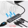 ZENWIRE BS-HC703 USB-C 7-in-1 Hub Adapter su HDMI 4K, USB 3.0, SD kortelių skaitytuvu, Power Delivery 100W, Space Gray