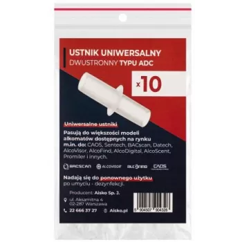 AISKO Universal Double-Sided ADC Mouthpiece for Breathalyzers (10 pcs.)