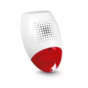 SATEL SP-500 R lauko sirena su blykstele, raudonas korpusas, balta LED