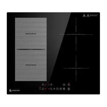 AMZCHEF CE-FS-I72S-FFDD07 4-Zone Induction Cooktop 7200W Black Built-in