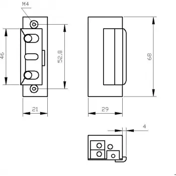 ELEKTRA-PLUS R4-12.11 Elektromagnetinis užraktas 12V DC sumažinta srovė