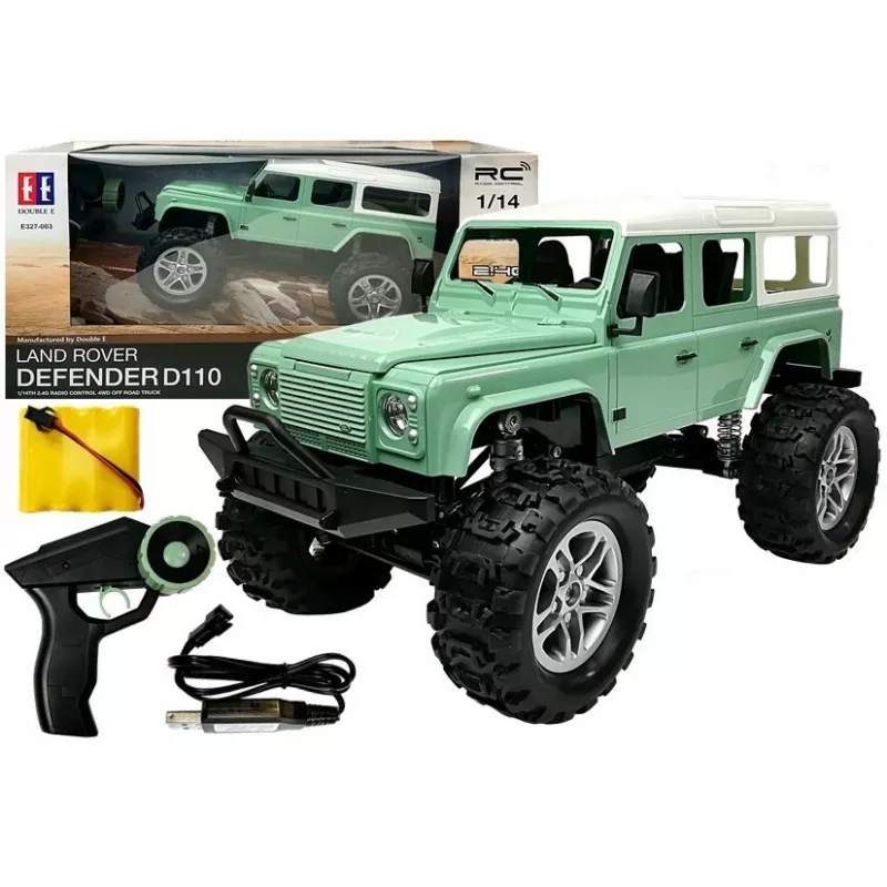 Double E Remote Control Car Jeep R/C Green 7.5 km/h 1:14 2.4G